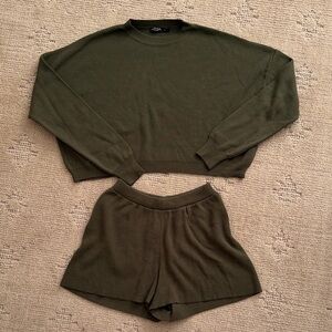 Nasty Gal Olive Green Women Shorts